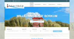 Desktop Screenshot of borkum-urlaub.de